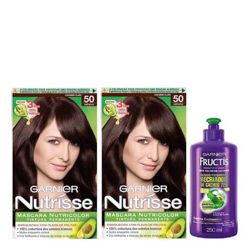 Tintura Garnier Nutrisse 50 Amêndoa 2 Unidades Grátis Creme de Pentear Fructis Tintura Garnier Nutrisse 50 Amêndoa 2 Unidades Grátis Creme de Pentear Fructis