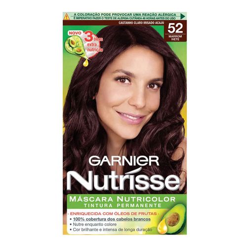 Tintura Garnier Nutrisse 52 Marrom Ivete Castanho Claro Irisado Acaju Tintura Garnier Nutrisse 52 Marrom Ivete Castanho Claro Irisado Acaju