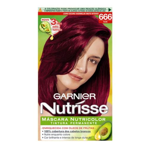 Tintura Garnier Nutrisse 666 Rubi Louro Escuro Avermelhado Muito Intenso Tintura Garnier Nutrisse 666 Rubi Louro Escuro Avermelhado Muito Intenso