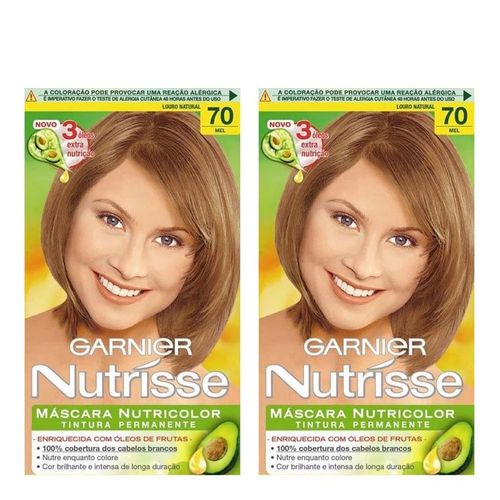 Tintura Garnier Nutrisse 70 Mel 2 Unidades Tintura Garnier Nutrisse 70 Mel 2 Unidades
