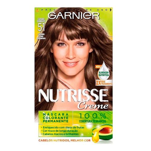 Tintura Garnier Nutrisse Cor 51 Castanho Exuberante Tintura Garnier Nutrisse Cor 51 Castanho Exuberante