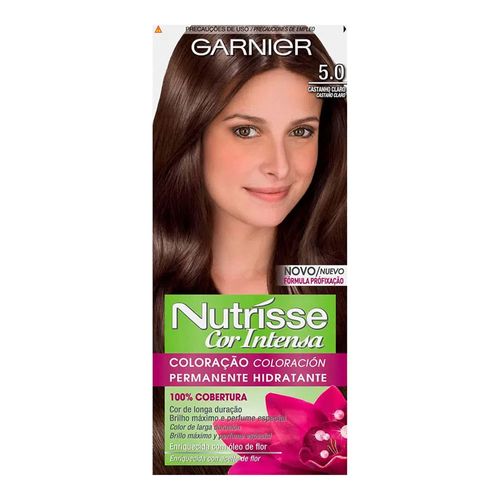 Tintura Garnier Nutrisse Cor Intensa 5.0 Castanho Claro Tintura Garnier Nutrisse Cor Intensa 5.0 Castanho Claro