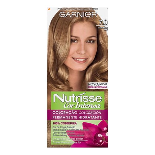Tintura Garnier Nutrisse Cor Intensa 7.0 Louro Médio Tintura Garnier Nutrisse Cor Intensa 7.0 Louro Médio