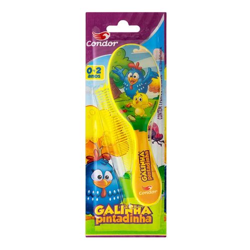 Kit Escova de Cabelo Condor Galinha Pintadinha + Pente Kit Escova de Cabelo Condor Galinha Pintadinha + Pente