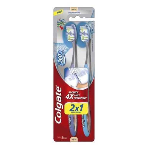 Kit Escova Dental Colgate 360 Interdental 2 Unidades Kit Escova Dental Colgate 360 Interdental 2 Unidades
