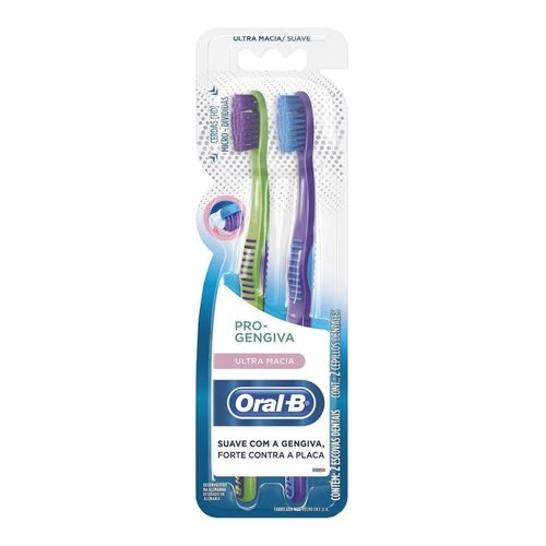 Kit Escova Dental Oral-B Pro-Gengiva Ultra Macia 2 Unidades Kit Escova Dental Oral-B Pro-Gengiva Ultra Macia 2 Unidades