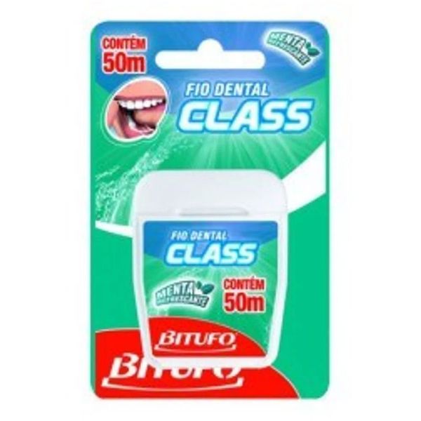Fio Dental Bitufo Class Menta Refrescante 50m