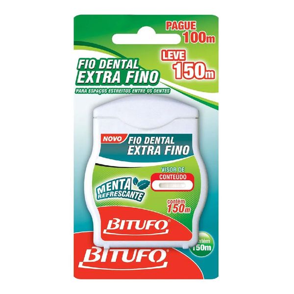 Fio Dental Bitufo Extra Fino 150m