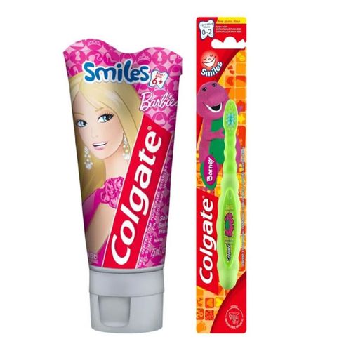383180---kit-barbie-colgate-gel-dental-100g-escova-dental-smiles 383180---kit-barbie-colgate-gel-dental-100g-escova-dental-smiles
