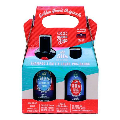 Kit QOD Old 50'S Shampoo 240ml + Loção Pós-Barba 120ml Kit QOD Old 50'S Shampoo 240ml + Loção Pós-Barba 120ml