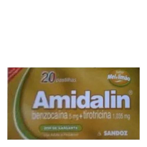 Amidalin Sabor Mel/ Limão Sandoz 20 Pastilhas Amidalin Sabor Mel/ Limão Sandoz 20 Pastilhas