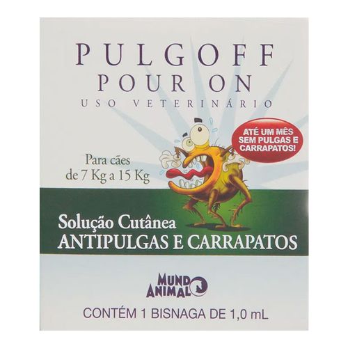 Antipulgas e Carrapatos Pulgoff pour On 1,0ml de 7 a 15kg Antipulgas e Carrapatos Pulgoff pour On 1,0ml de 7 a 15kg