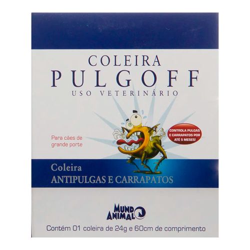 Coleira Pulgoff Antipulgas e Carrapatos Mundo Animal - G Coleira Pulgoff Antipulgas e Carrapatos Mundo Animal - G