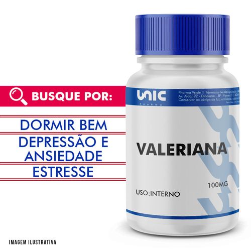 Valeriana 100mg 60 Cápsulas - Drogaria Sao Paulo