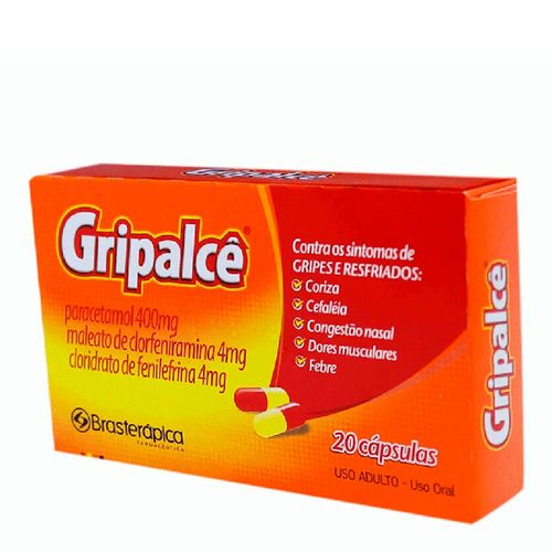Antigripal Gripalcê 400Mg + 4Mg + 4Mg 20 Cápsulas Gelatinosas Duras