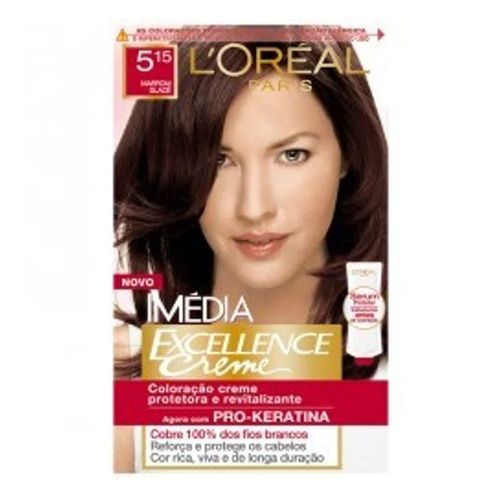 Tintura Imédia Excellence L'Oréal Creme 5.15 Marrom Glacê Tintura Imédia Excellence L'Oréal Creme 5.15 Marrom Glacê