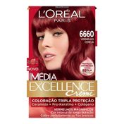 Tintura Imédia Excellence L'Oréal Creme 6660 Vermelho Cereja