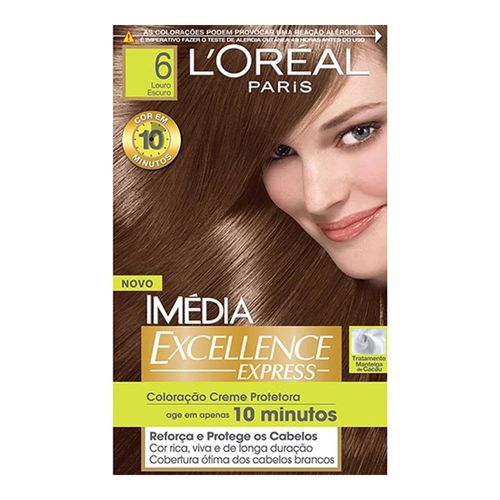 Tintura Imédia Excellence L'Oréal Express 6 Loiro Escuro Tintura Imédia Excellence L'Oréal Express 6 Loiro Escuro
