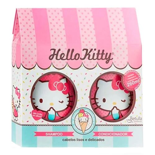Kit Shampoo + Condicionador Hello Kitty Lisos 260ml Kit Shampoo + Condicionador Hello Kitty Lisos 260ml