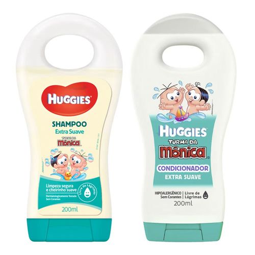 Kit Shampoo + Condicionador Huggies Turma da Mônica Suave Kit Shampoo + Condicionador Huggies Turma da Mônica Suave