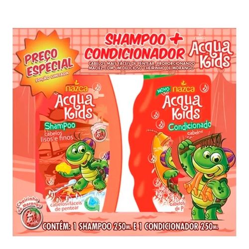 Kit Shampoo + Condicionador Nazca Acqua Kids Lisos e Finos 250ml