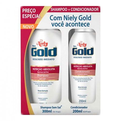 Kit Shampoo + Condicionador Niely Gold N Kit Shampoo + Condicionador Niely Gold N