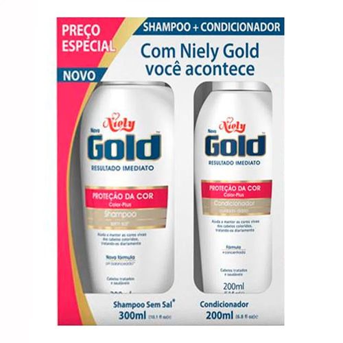 Kit Shampoo + Condicionador Niely Gold Proteção da Cor Kit Shampoo + Condicionador Niely Gold Proteção da Cor