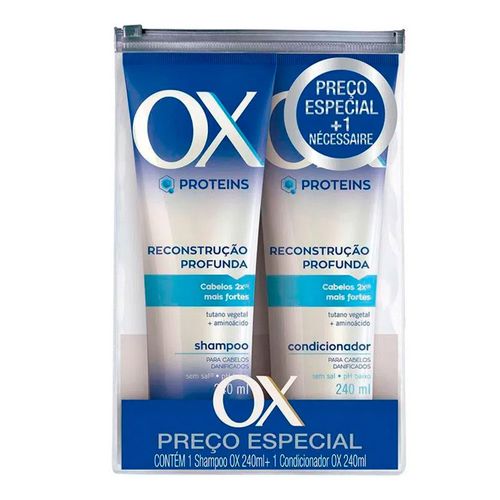 Kit Shampoo + Condicionador Ox Reconstrução 240ml Kit Shampoo + Condicionador Ox Reconstrução 240ml