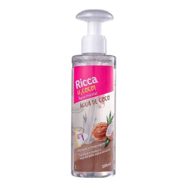 Água Micelar Ricca com Óleo de Coco 200ml