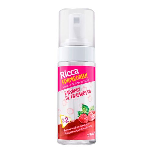 736082---Espuma-de-Limpeza-Facial-Ricca-com-Balsamo-de-Framboesa-150ml-1 736082---Espuma-de-Limpeza-Facial-Ricca-com-Balsamo-de-Framboesa-150ml-1