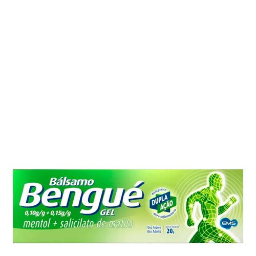 Analgésico, Antirreumático, Relaxante Muscular E Anti-Inflamatório Bálsamo Bengué 0,10G + 0,15G 20G Gel