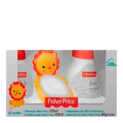 Kit Fisher Price Leão Shampoo 120ml + Condicionador 120ml + Sabonete 80g Kit Fisher Price Leão Shampoo 120ml + Condicionador 120ml + Sabonete 80g