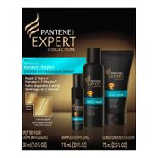 Kit Pantene Expert Keratin Repair Shampoo + Condicionador + Tratamento Selador de Pontas