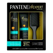 Kit Pantene Keratyn Repair Shampoo 300ml + Condicionador 250ml Grátis Escova de Pentear