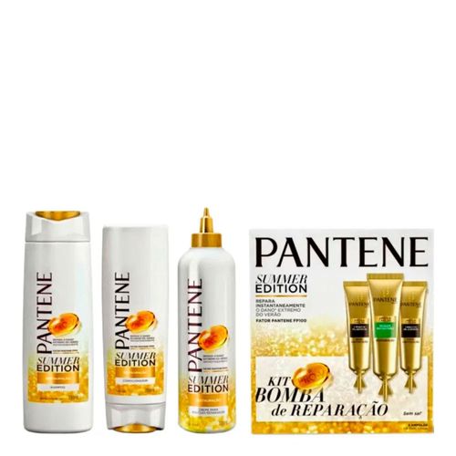 Kit Pantene Reparação Shampoo 200ml + Condicionador 200ml + Creme de Pentear 240ml + 3 Ampolas Kit Pantene Reparação Shampoo 200ml + Condicionador 200ml + Creme de Pentear 240ml + 3 Ampolas