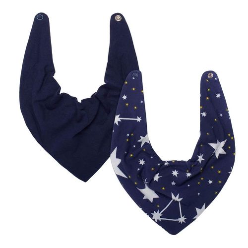 Kit 2 babadores bandana para bebê em cotton Galaxy - Hug