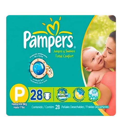 Fralda Descartável Pampers Total Confort Econômica P 28 Unidades