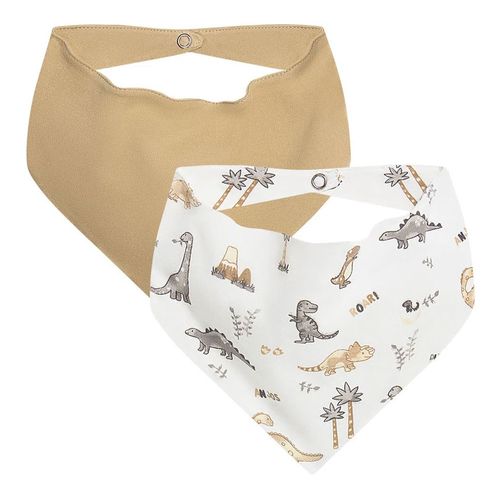 Kit 2 Babadores Bandana para bebê em malha Dino - Anjos Baby Kit 2 Babadores Bandana para bebê em malha Dino - Anjos Baby