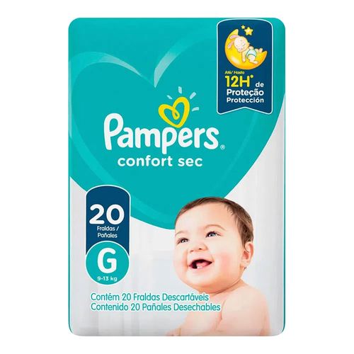 Fralda Descartável Pampers Total Confort G 20 Unidades Fralda Descartável Pampers Total Confort G 20 Unidades