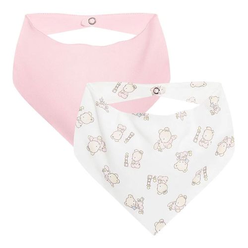 Kit 2 Babadores Bandana para bebê em malha Ursinha - Anjos Baby Kit 2 Babadores Bandana para bebê em malha Ursinha - Anjos Baby