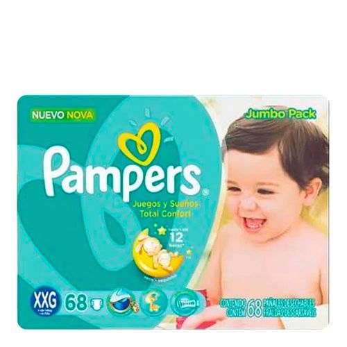 Fralda Descartável Pampers Total Confort Hiper XXG 68 Unidades Fralda Descartável Pampers Total Confort Hiper XXG 68 Unidades