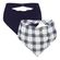 Kit 2 Babadores Bandana para bebê em malha Xadrez - Anjos Baby