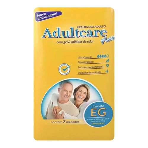 Fralda Geriátrica Adultcare EG 7 Unidades Fralda Geriátrica Adultcare EG 7 Unidades