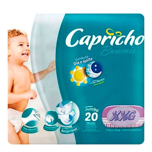 Fralda Capricho Bummies Jumbo XXG 20 Unidades