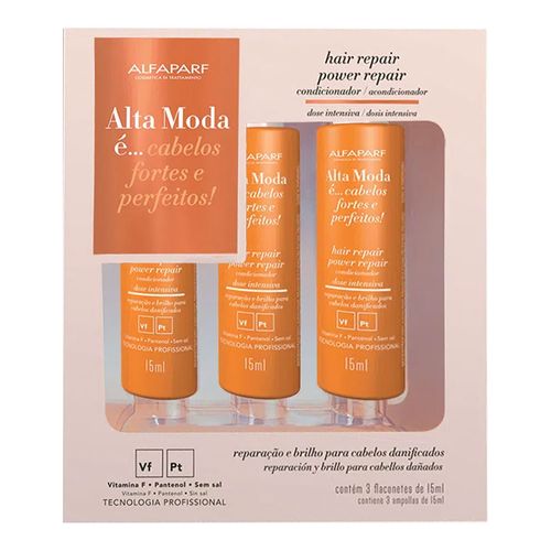 Kit Alta Moda de Tratamento Intensivo Hair Repair 15ml 3 Unidades Kit Alta Moda de Tratamento Intensivo Hair Repair 15ml 3 Unidades