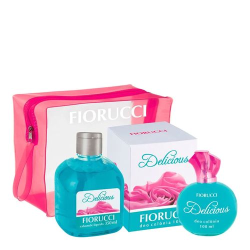 Kit Fiorucci Delicious Colônia 100ml + Sabonete Líquido 350ml Kit Fiorucci Delicious Colônia 100ml + Sabonete Líquido 350ml