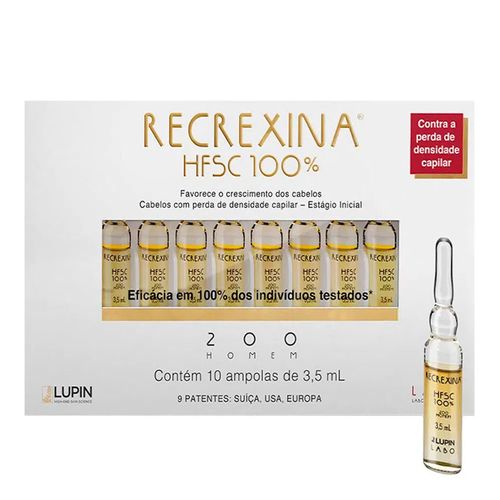 Kit Ampola de Tratamento Capilar Recrexina HFSC 100% 200 Homem 3,5ml 10 Unidades