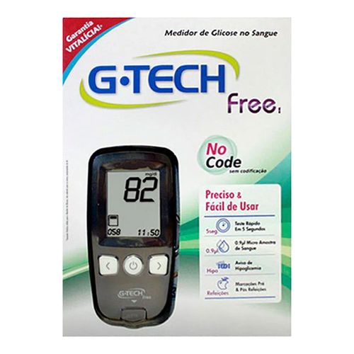 Kit Medidor De Glicose G-Tech Free 1