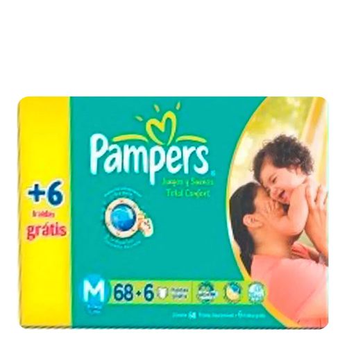 Fralda Descartável Pampers Total Confort Econômica Média 68 Unidades Fralda Descartável Pampers Total Confort Econômica Média 68 Unidades