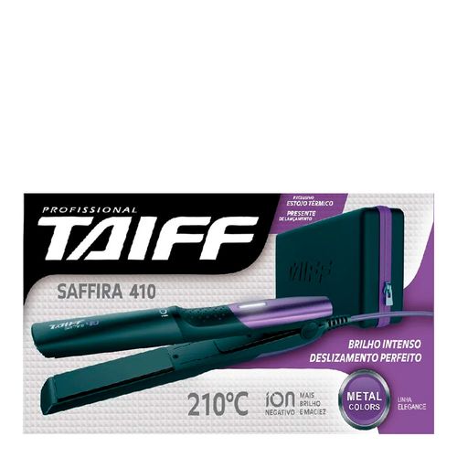 Chapinha de Cabelo Taiff Saffira 410 com 210 Graus, Led Indicador e Cabo de 1.80m - Bivolt Automático Chapinha de Cabelo Taiff Saffira 410 com 210 Graus, Led Indicador e Cabo de 1.80m - Bivolt Automático